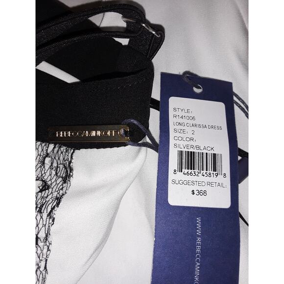 NWT Sz 2 Rebecca Minkoff CLARISSA Lacy Colorblock Corset Dress - Picture 9 of 10